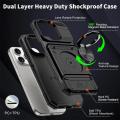 Case For iPhone 16 15 14 13 12 11 Pro Max XS XR 8 7 Plus Magnetirelaxc Rotated Ring Kickstand Heavy Duty Drop Protection Wallet Cover. 