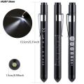 New 1PCS Reusable LED Medical Penlight Flashlight With Pupil Gauge Pocket Clip Pen Light Torch Lamp For Nurses Doctors Reading. 