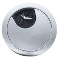 Computer Desktop 50mm Diameter Round Stainless Steel Cable Hole Cover Cap. 