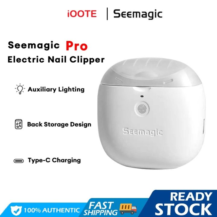 Xiaomi Seemagic Electric Nail Clipper Pro | Smart 2-in-1 Nail Trimmer & Polisher | D-Eyes Safety Protection | LED Light | USB Type-C Rechargeable | Ultra Quiet | 3 Months Warranty