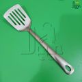 4 pcs stainless steel silver color Serving spoon set long rice spoon,Soup Spoon, Slotted Turner, slotted spoon 4 pcs cookware set. 