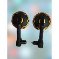Motorcycle looking glass for bike Handlebar. SH-5301 Gold, Round shape. 