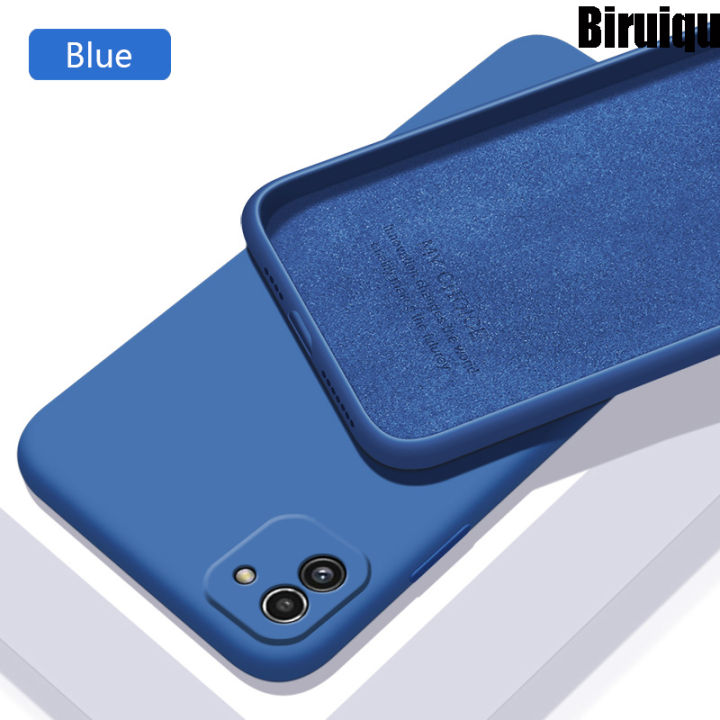 For Samsung Galaxy A03 Liquid Silicone Shockproof Soft Case For Samsung Galaxy A03 Back Cover -