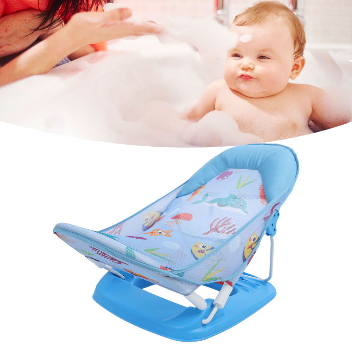 Baby%20Shower%20Chair%203%20Level%20Adjustable%20Anti%20Slip%20Frame%20Cartoon%20Comfortable%20Baby%20Bath%20Net%20Chair%20for%20Travel%20-%20Image%202