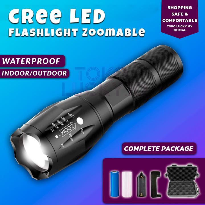 Torch Light Mini 5 Mode Cree XML T6 LED Zoom Adjustable Flashlight Super Bright
