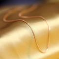Fine Jewelry Rose Gold Collares Box Chain Necklace For Men & Women.