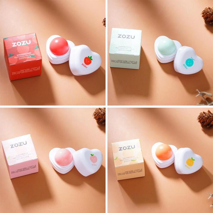 ZOZU Fruit Flavor Lip Balm Moisturizing Moisturizing Portable Pudding Small Balm Lip Care Lip Small Portable Wholesale FeeoiF