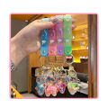 Creative New Liquid Oil Chubby Bear Quicksand Keychains Keyring Girl Bag Pendant. 