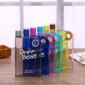 Creative Portable Flat Kettle Fashion Sport Drinking Water Bottle A5 A6 Notebook Paper Cup Frosted Plastic Water Bottle BPA Free. 