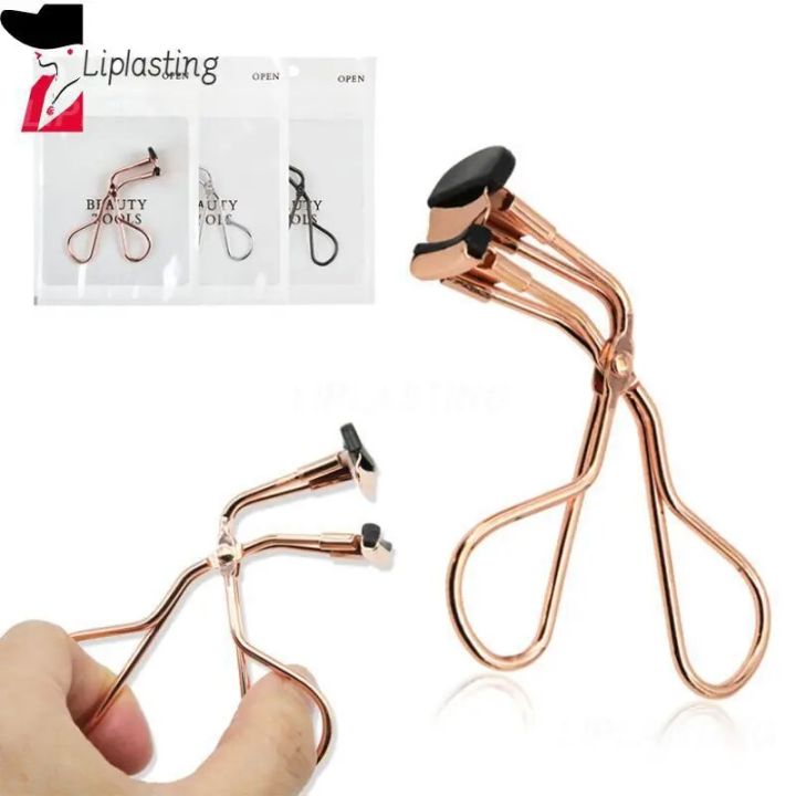 Black Durable Stainless Steel Eyelash Curler Ladies Portable Gold Lash Long Lasting Fish Mouth Local Curler Beauty Makeup Tools