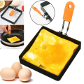 Non-Stick Egg Ring Square-Shaped Stainless Steel Pancake Mold Omelet Maker for Home Cooking Breakfast Prep Diy Muffins Food Presentation Culinary Enthusiast. 
