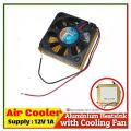 Aluminium Base With Cooling Fan 12V for Tec1-12706 Tec1-12715 Thermostatic Cooler & High Power SMD LED plate. 