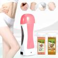 Cartridge Wax Roller Waxing Warmer Heater Skin Hair Removal Machine With Depilatory Paper. 