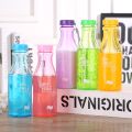 Crystal Water Bottle Transparent Frosted Leak-proof Plastic kettle 550mL Portable Water Bottle for Travel Yoga Running Camping.