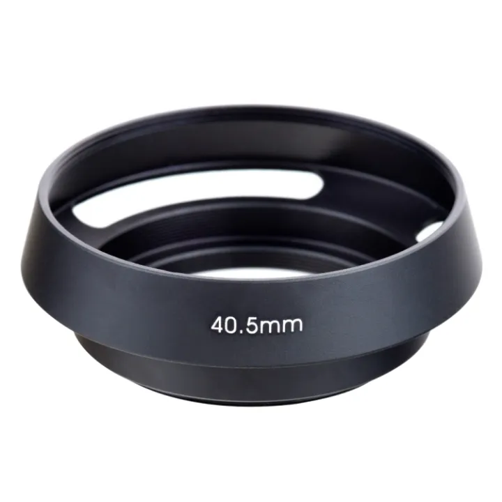 40.5mm Metal Vented Lens Hood  Black