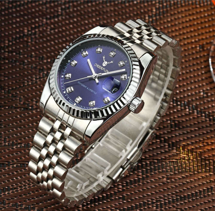DEERFUN%20Classic%20Steel%20Strap%20Waterproof%20Business%20Non%20Mechanical%20Luxury%20Gold%20Diamond%20Shell%20Surface%20Watch%20-%20Image%204