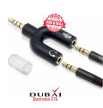3.5mm Jack Mic Audio Y Splitter Cable 1 Male to 2 Female with Separate Headset/ Microphone Adapter. 