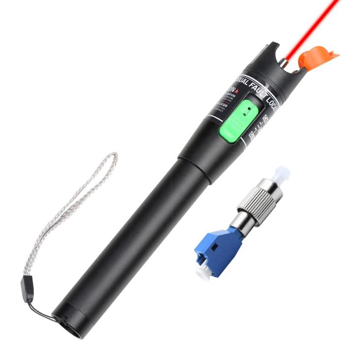 FYBOPTWU - 2pcs Fibra Ottica Visual Fault Locator 30MW 30KM Fibra Tester VFL Tester Kit Include Fibra Ottica Tester Meter con 2pcs Monomodale 9/125um FC Maschio a LC Femmina Adattatore