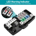 1 Set Power Distribution Block Fused Power Distribution Block Car Audio 4 Way MIDI Fuse Block for Auto UTV Boat Stereo Amp. 
