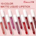 CmaaDu 10 Pcs Set Liquid Matte Non-stick Cup Waterproof Lipstick Set.