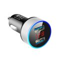 【FUPANG】3.1A USB car charger with LED display phone chargers.