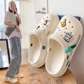 Women Hole Shoes Summer Non-slip Couples EVA Sandals Girl Beach Shoes Home Slippers Outdoor Personalized Sandals Women Slippers.