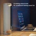 USB Electric Fan 3.7V 1200mAh Bladeless Desktop Air Conditioning Fan Portable Mute Turbo Brushless Motor for Living Room Bedroom.