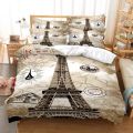 Eiffel Tower Bedding Duvet Cover Set 3d Digital Printing Bed Linen Fashion Design Comforter Cover Bedding Sets Bed Set. 