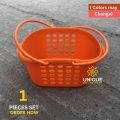 Plastic Baby Basket With Double Handle, Carry Small Storage Basket 1 PIECES. 