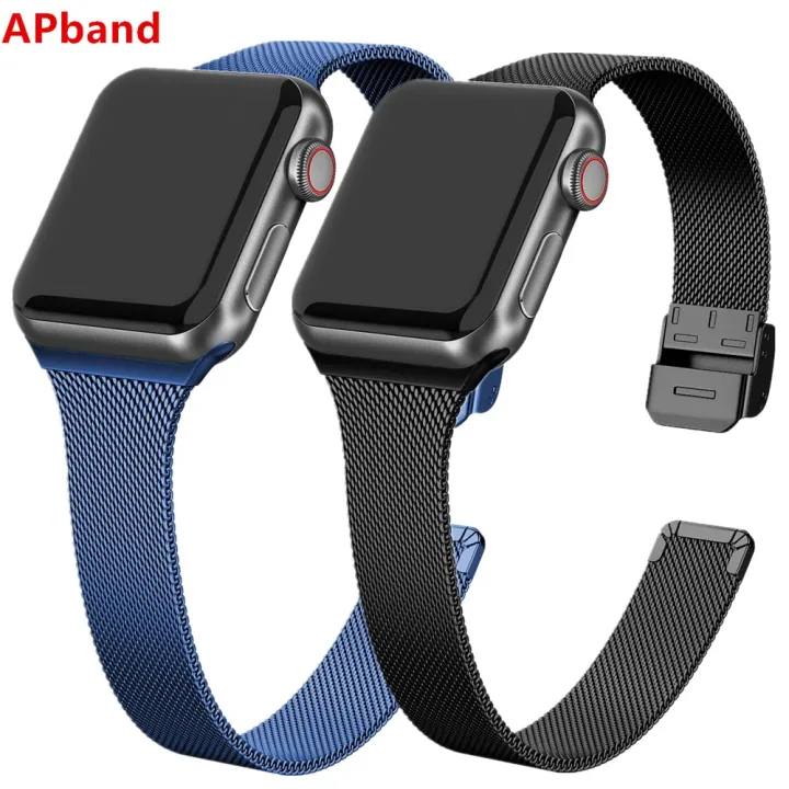Milanese%20strap%20For%20Apple%20Watch%20band%2045mm/41mm%2044mm%2040mm%20iWatch%20band%20Stainless%20steel%20bracelet%20Apple%20watch%20series%205%204%203%20SE%206%207%208%20-%20Image%204