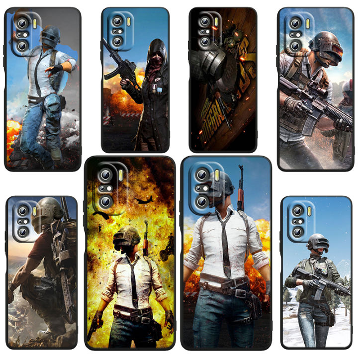 Game PUBG For Xiaomi Redmi Note 12 Turbo 11E 11S 11 11T 10 10S 9 9T 9S Pro Plus 5G Black Phone Case