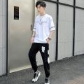 New Suit Fashion Short SleeveTT-shirt Loose Summer Wear Korean Men's Casual Student Sports Suit Handsome Match.