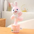 Tik Tok dancing animals electric rabbit cow plush recording toys singing learn to talk twist toys. 