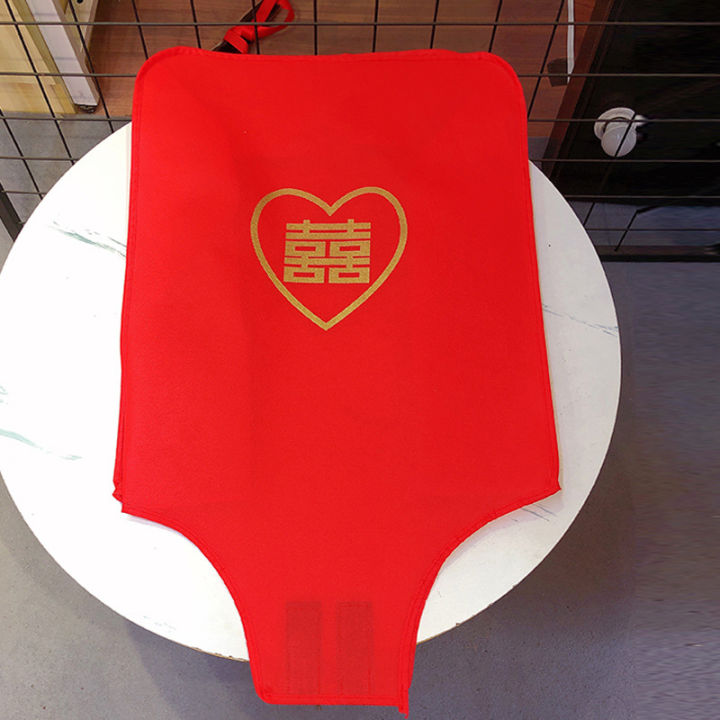 Suitcase 22 inch wedding suitcase set double happiness word big red suitcase trolley trunk cover protective bag