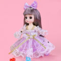 （New）6 inche Doll Toy Delicate Makeup Movable Joint Trendy 1/8 Big Eye Doll for Collection. 