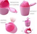 Cute Baby Bath Mug Shampoo Cup Baby Plastic Cartoon Bear Shape Bath Rinse Shower Cup Newborn Wash Hair Shower Spoon Child Handheld Safty Shampoo Cup. 