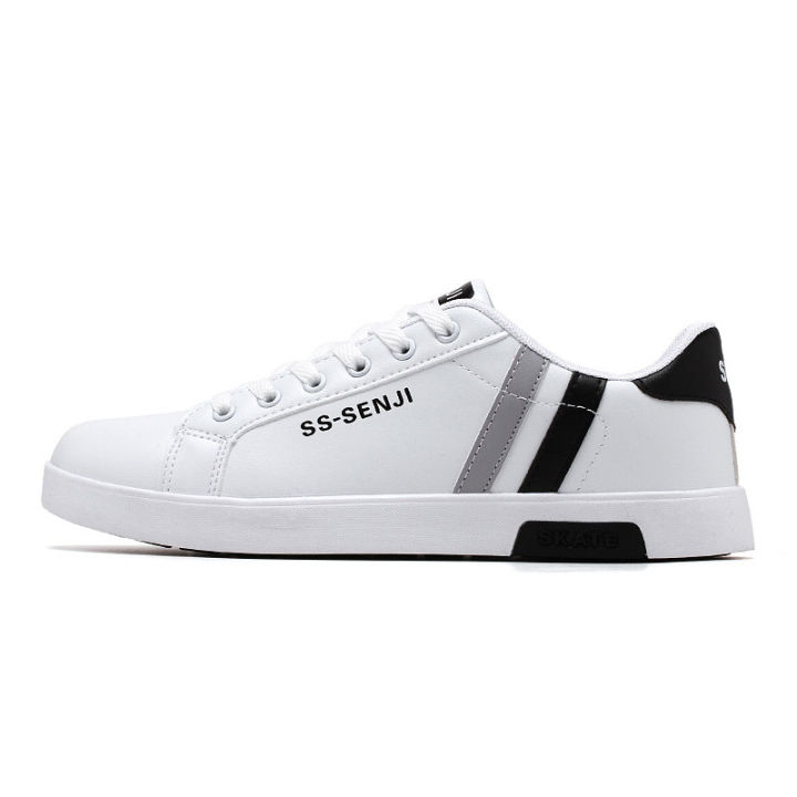 Running High-Top Sneakers Casual Lace-Up Shoes Summer Men's High-Top Shoes White
