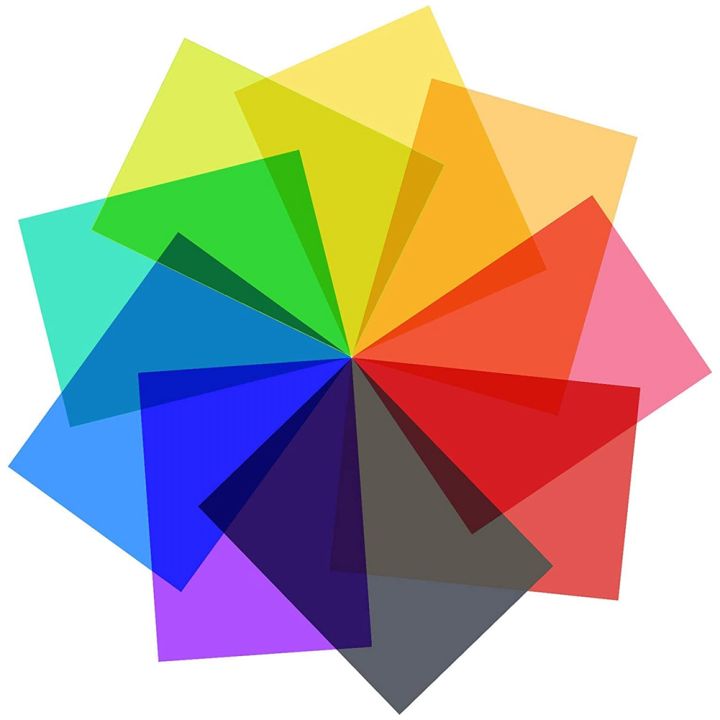 9Pcs Gel Light Filter Color Correction Colored Overlays Film Lighting ...