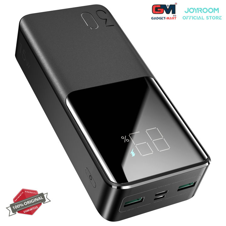 Joyroom JR-T015 15W Fast Charging 30000mAh Big Capacity Power Bank -Black