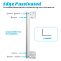 2 Pcs Door Latch Guard Plate Outswing Angle Latch Protector Door Latch Cover Latch Shield L Shaped Security Easy Install Easy to Use 11Inch.