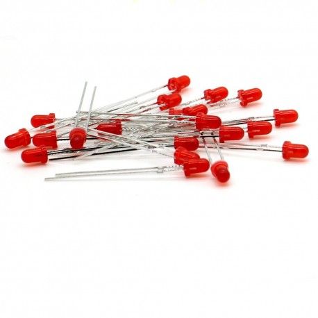 3mm Red Color LED - 20 Pieces