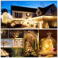 50/100/200/330 LED Solar Light Outdoor Lamp String Lights For Holiday Christmas Party Waterproof Fairy Lights Garden Garland--warm white-1pack--20M-66fFT 200LED.