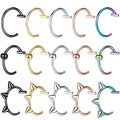 3PCS/Lot 18G Piercing Lip Ring Punk Style Stainless Steel Labret Clip Body Piercing Jewelry for Unisex.
