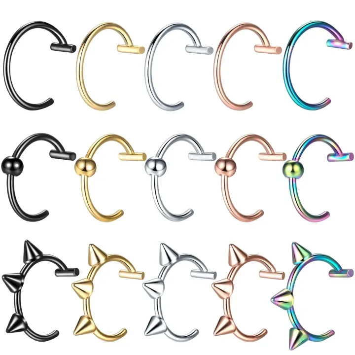 3PCS/Lot%2018G%20Piercing%20Lip%20Ring%20Punk%20Style%20Stainless%20Steel%20Labret%20Clip%20Body%20Piercing%20Jewelry%20for%20Unisex%20-%20Image%202