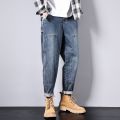 Baggy Jeans Men Loose Fit Harem Pants Wide Leg Fashion Pockets Hip Hop Streetwear Male Denim Trousers Oversize Jeans Kpop New. 