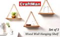 Wall Floating Shelf Wood Hanging Rack A Set Of 3 Pieces - Wall Decoration. 