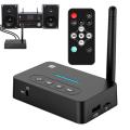 NFC Quick Pairing, Bluetooth 5.1 Adapter, Dual-mode RX TX, U-Disk TF Card R/L AUX RCA Interfaces, With IR Remote Control.