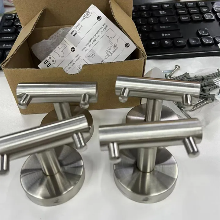4pcs%20Towel%20Hooks%20Rustproof%20Easy%20Installation%20Wall%20Mounted%20304%20Stainless%20Steel%20Coat%20Hook%20For%20Kitchen%20Bathroom%20-%20Image%204