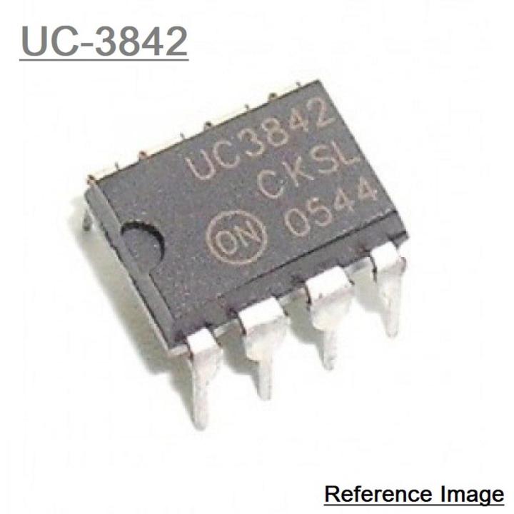 2Pcs- UC3842 UC3842P UC 3842 Current Mode PWM Controller Integrated Circuit DIP-8 8 Pin Leads Dual In Line Package Chip