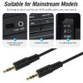 3.5mm Jack Male Splitter Audio Stereo Cable Black. 